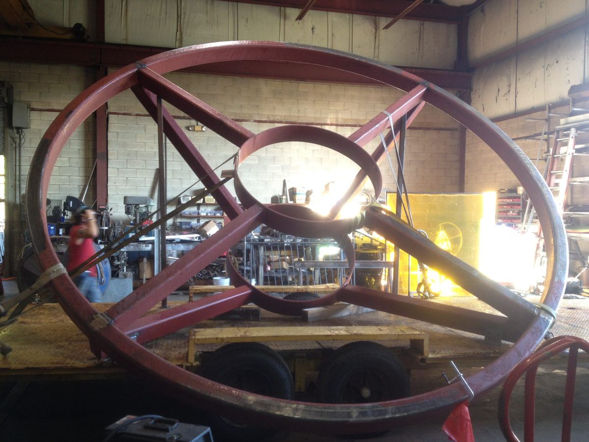 Shop work, Hydraulic roll bender
