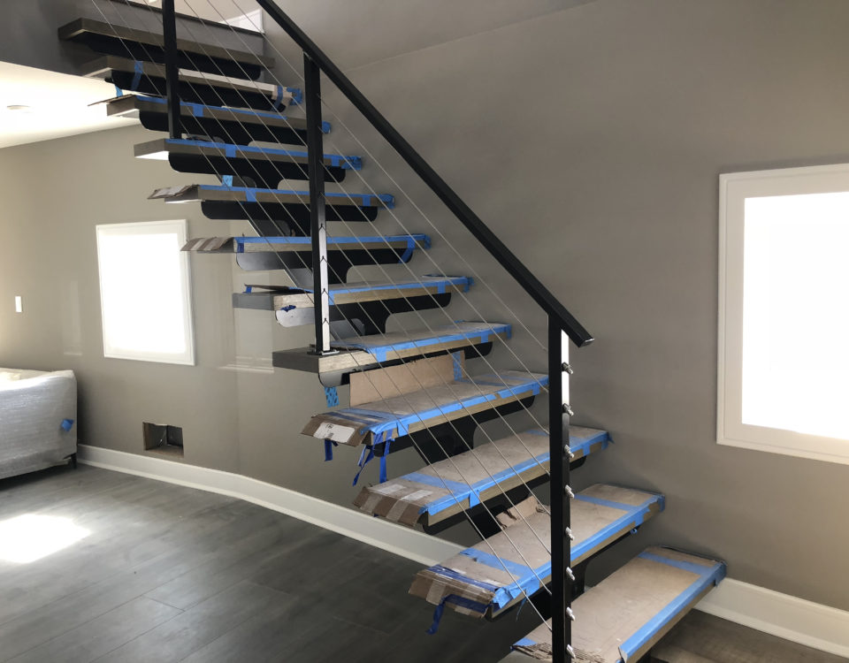 Double Stringer Floating Stairs - Great Lakes Metal Fabrication